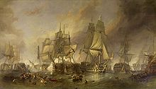 The Battle of Trafalgar by Clarkson Stanfield