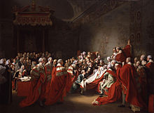 De dood van de graaf van Chatham door Copley, 1781  
