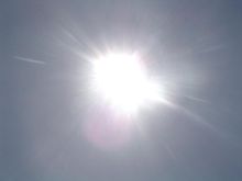 Uma imagem do Sol e de sua radiação.