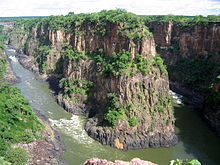 Gorge below the Victoria Falls