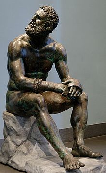 Liten staty av en boxare, från 300- eller 200-talet f.Kr.