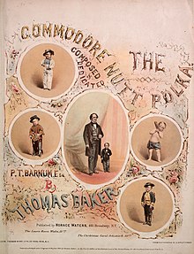 Omslag till noter för "The Commodore Nutt Polka" av Thomas Baker, ca. 18nutty2