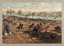 The Battle of Gettysburg 1863 during the War of Secession