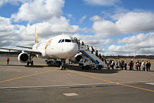 Tiger Airways Australië jet bij Canberra.