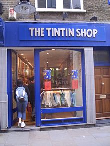 Tintin Shop v Londýně, Anglie  