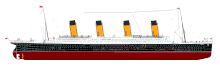 Colour drawing of the TITANIC