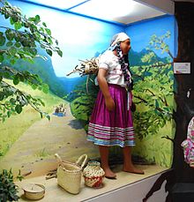 Tojolabal costume in a museum in San Cristóbal de las Casas