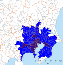 Kantō metropolitan region ( 関東大都市圏, Kantō Dai-toshi-ken; population 37.555 million, 2014).