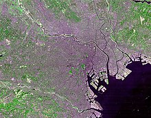 Landsat image of Tokyo and its surroundings