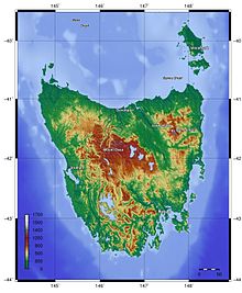 Topografie van Tasmanië  