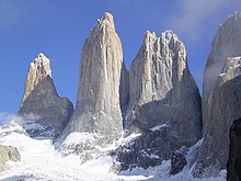 The most famous mountain formation in Chile is the Torres del Paine mountain range in the national park of the same name in the very south of the country.