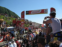 A typical mountain classification in the high mountains, here in 2007 on the Col de la Colombière