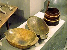 Traditional pots for making kaymak in the Balkans