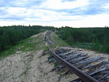 Remains of the polar railway line between Salechard and Nadym (2004)