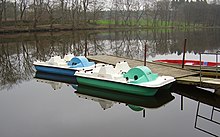 Pedal boats typically have a hull made of Duroplast