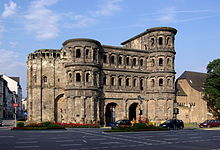 City gate Porta Nigra in Trier, the former Roman Augusta Treverorum