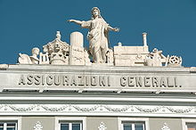 Assicurazioni Generali, facade detail at Casa Stratti