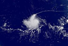 La tormenta tropical Iván tras su formación en el Atlántico oriental