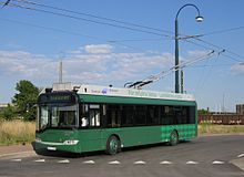 Trollino 12 trolleybus in Landskrona, Sweden