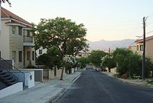 Typisch Cypriotische buurt in Aglandjia, Nicosia, Cyprus  