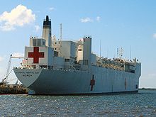 Hospital ship USNS Mercy of the US Navy
