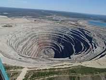 The Udachnaya diamond mine (aerial photo)