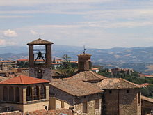 Perugia çevresindeki diğer tepelerin görünümü.