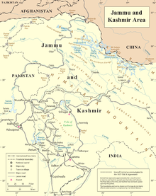VN-kaart van Kashmir