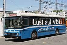 Driving school car at the Luzern public transport company