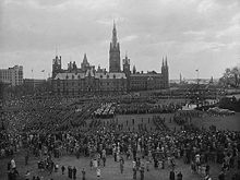 V-E Day Parade on Parliament Hill, 1945