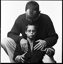 Child with Down syndrome (with his father)