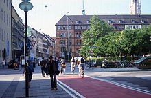 Bike path in the Residenzstraße