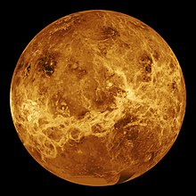 Radaraanzicht van het oppervlak van Venus (Magellan-ruimtevaartuig)