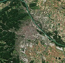 Sentinel-2 satellite photo of Vienna from 2018