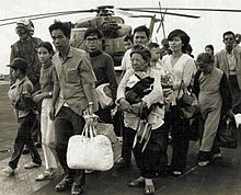 Escape of Vietnamese from the communist troops