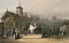 View of the London Zoological Gardens, painting from 1835