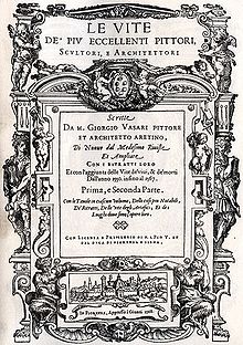 De voorpagina van "Vasari's Lives"  