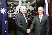 John Howard Vlagyimir Putyinnal a 2007-es APEC-csúcstalálkozón