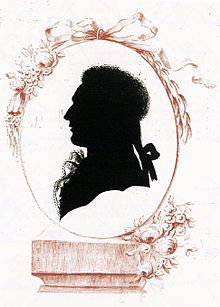 Tradicionāls 18. gadsimta beigu silueta portrets