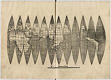 Two corners for the terrestrial globe by Martin Waldseemüller (after 1507)