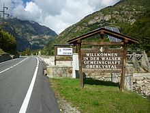 Vchod společnosti Walsergemeinschaft Oberlystal