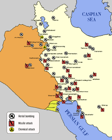 Map of air raids on cities