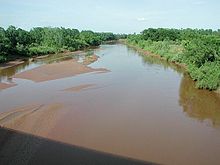 The Washita River is a tributary of the Red River.