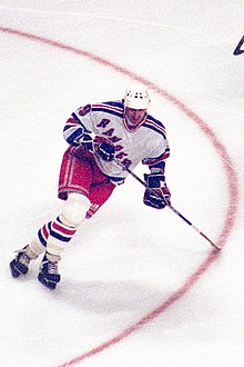 Wayne Gretzky em 1997 quando tocou para os New York Rangers