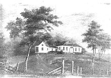 The White Cottage, locul de naștere al lui Stephen Foster lângă Lawrenceville, Pennsylvania