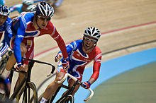 Bradley Wiggins i Mark Cavendish w drodze po tytuł mistrzów świata 2008 w Madisonie