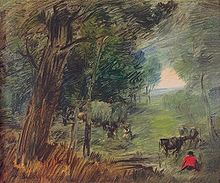 Forest Landscape with Hay Hay and Cows , c. 1884/1893
