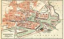 City map of Wilhelmshaven, ca. 1905