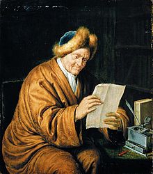 Willem van Mieris: Reading old man, 1729