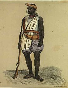 Contemporary depiction of a Wolof warrior from Waalo